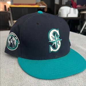 New Era Navy and Teal Mariners Cap